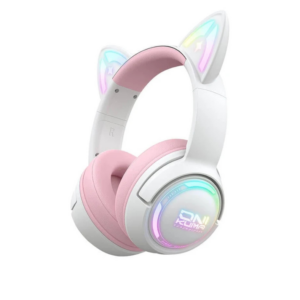 หูฟังเกมมิ่ง ONIKUMA GT838 เชื่อมต่อได้ 3 โหมด BLUETOOTH 5.3 / USB-C / 2.4G DONGLE - สีชมพู